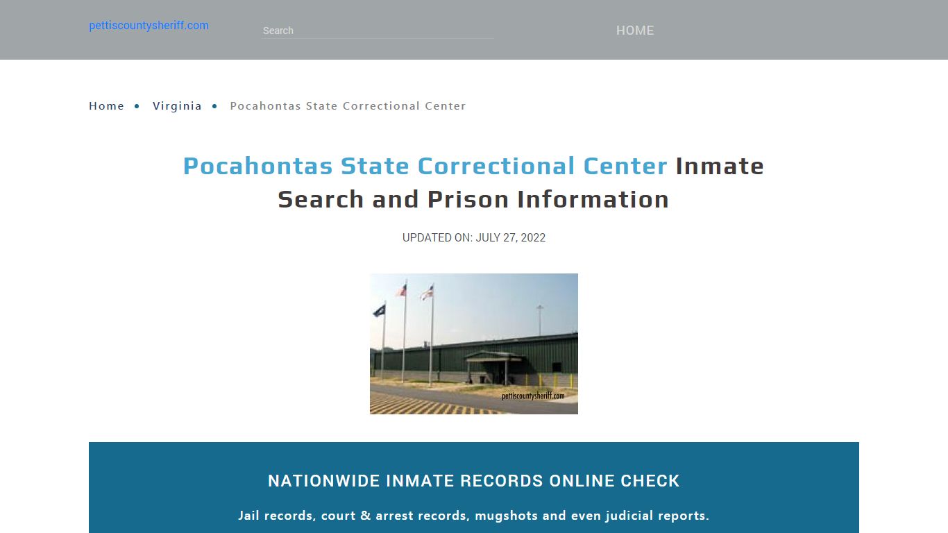 Pocahontas State Correctional Center Inmate Search, Visitation, Phone ...